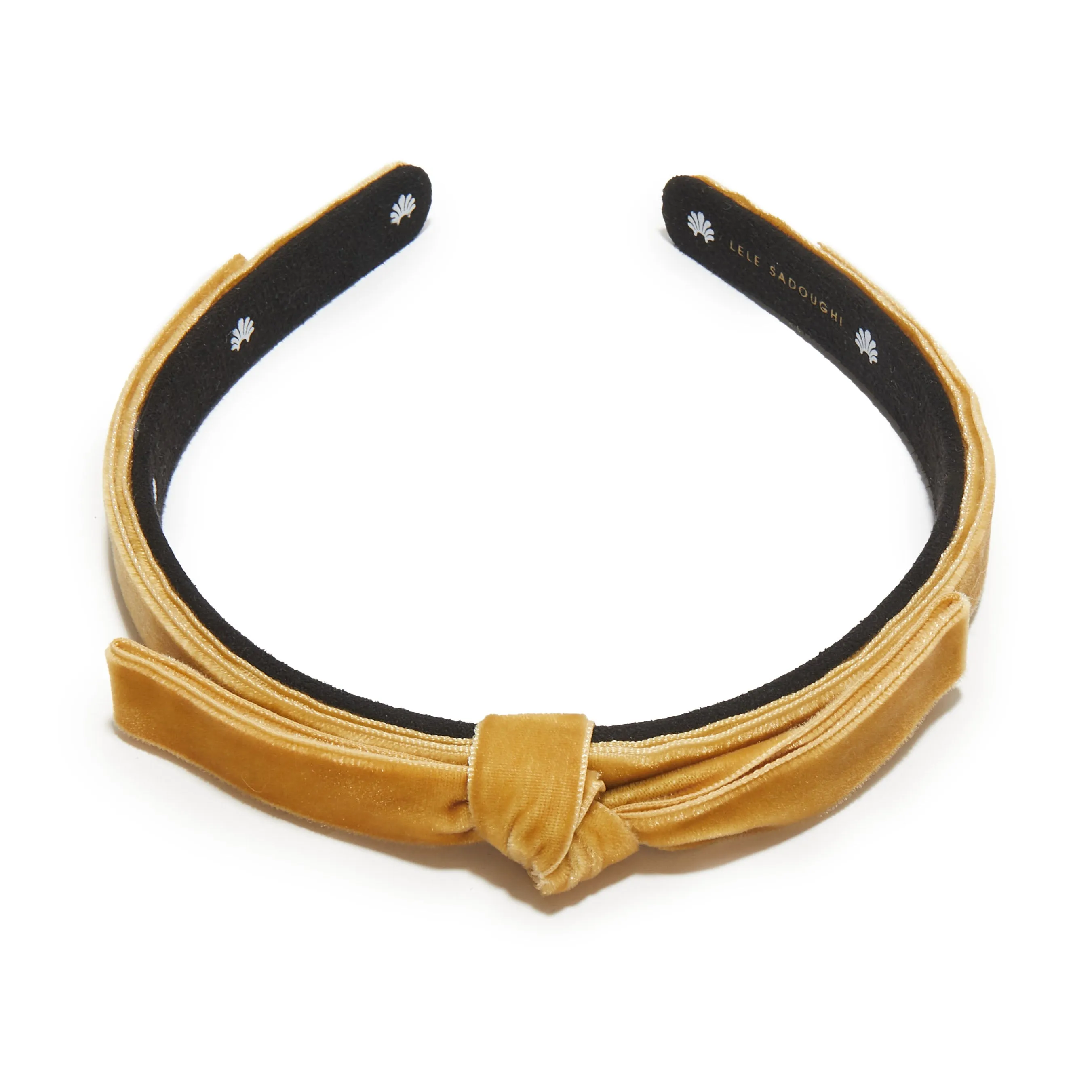 KHAKI BARDOT SLIM RIBBON HEADBAND sold by Lele Sadoughi product image thumbnail 3