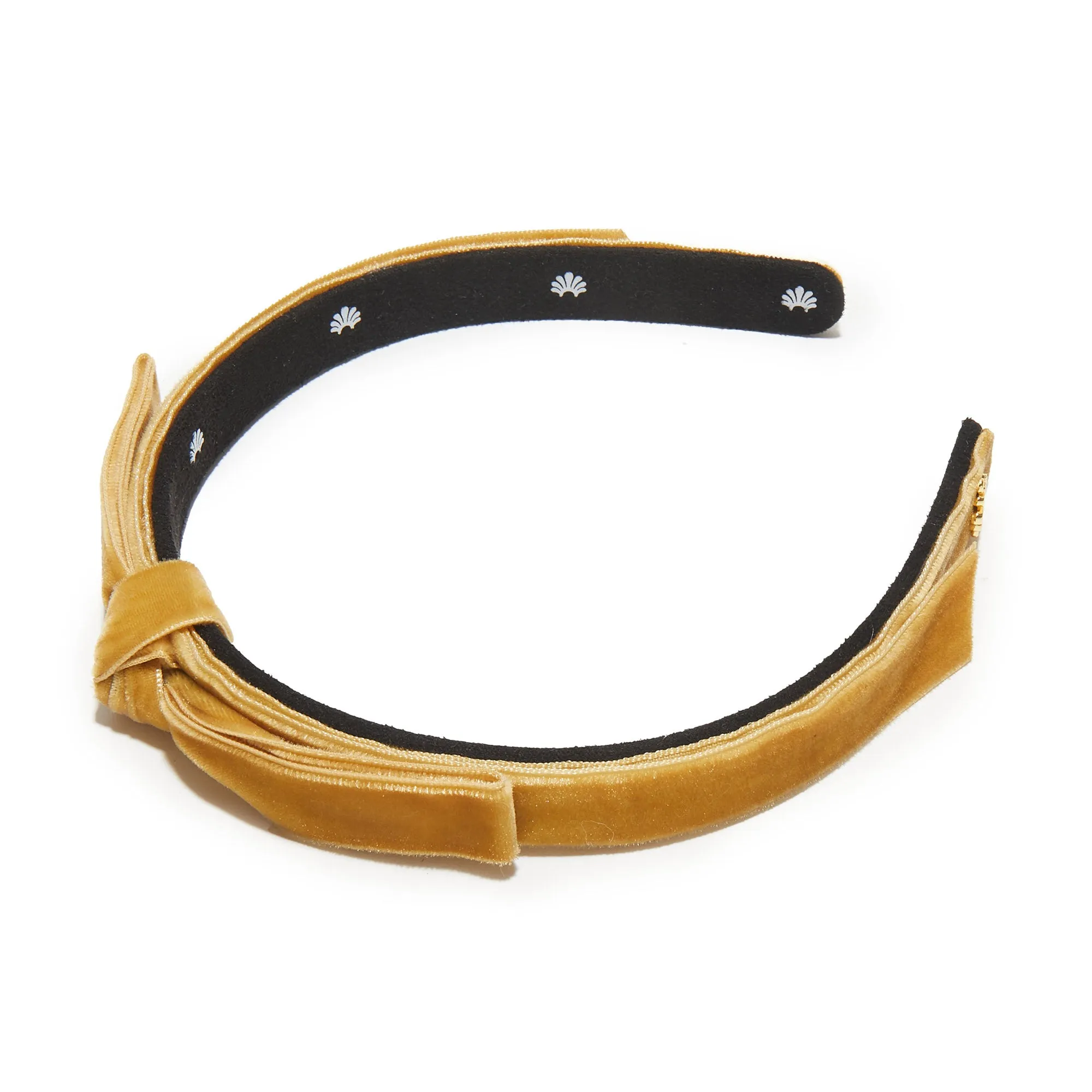 KHAKI BARDOT SLIM RIBBON HEADBAND sold by Lele Sadoughi
