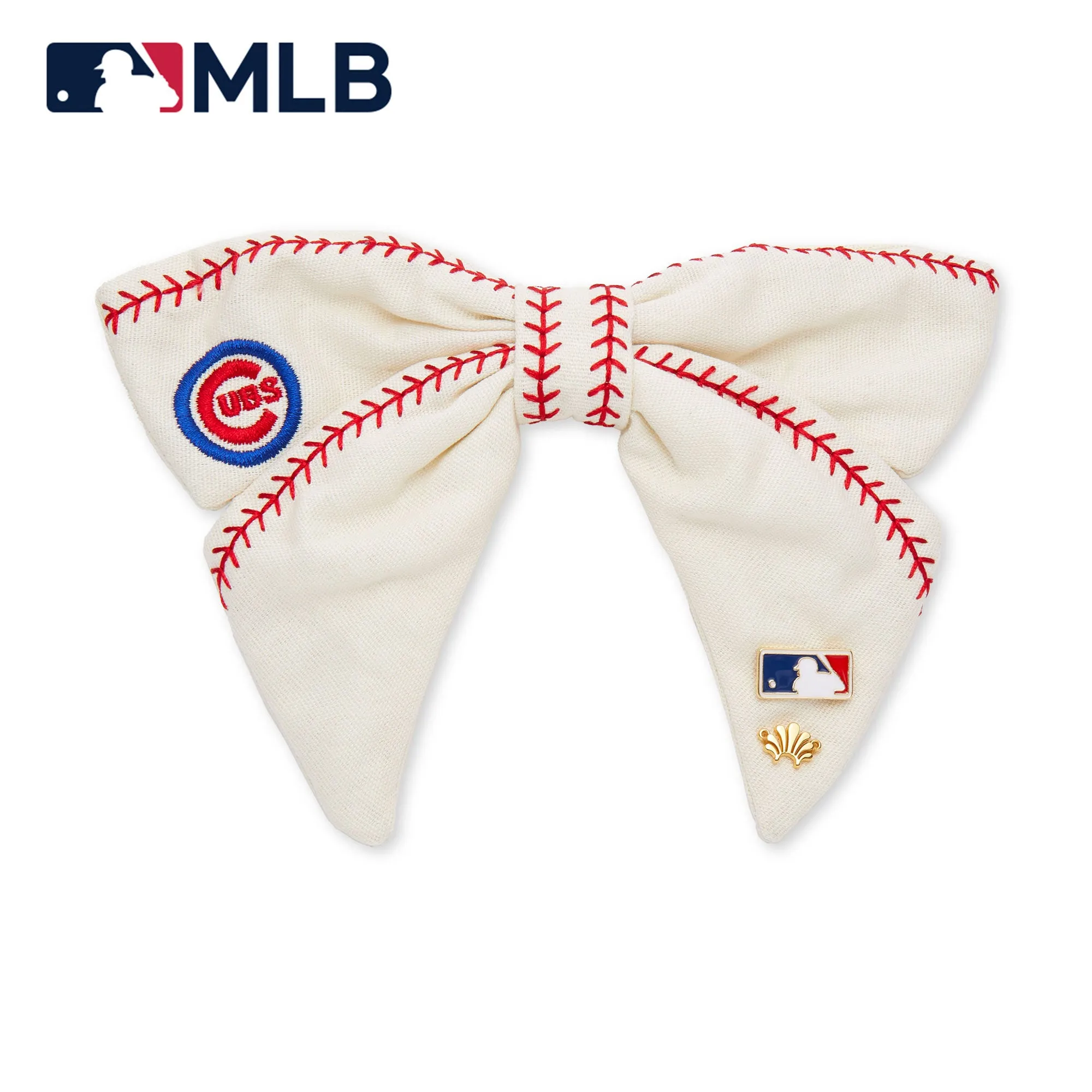 CHICAGO CUBS LELE SADOUGHI / MLB IVORY BOW BARRETTE sold by Lele Sadoughi