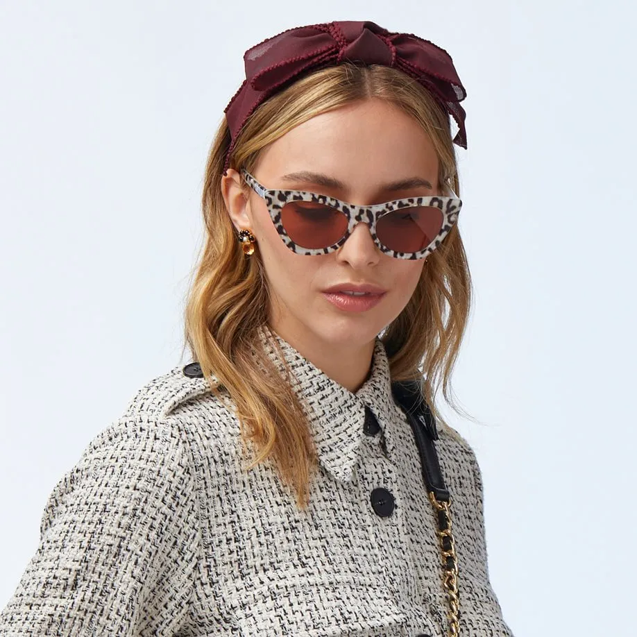 LEOPARD DOWNTOWN CAT-EYE SUNGLASSES sold by Lele Sadoughi product image thumbnail 2
