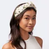 *PRE-ORDER* MILWAUKEE BUCKS LELE SADOUGHI / NBA IVORY EMBELLISHED KNOTTED HEADBAND sold by Lele Sadoughi