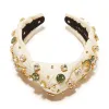 *PRE-ORDER* MILWAUKEE BUCKS LELE SADOUGHI / NBA IVORY EMBELLISHED KNOTTED HEADBAND sold by Lele Sadoughi