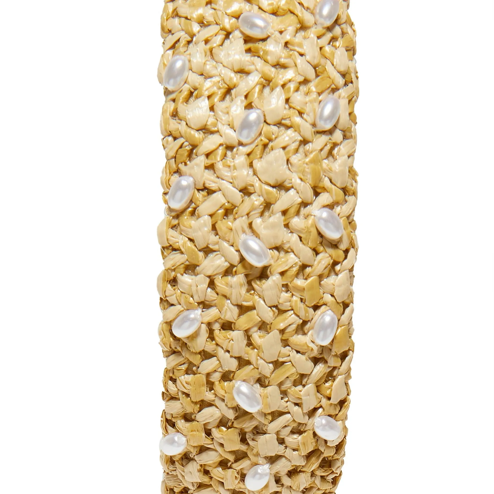 NATURAL PEARL EMBELLISHED RAFFIA SLIM KNOTTED HEADBAND sold by Lele Sadoughi product image thumbnail 3