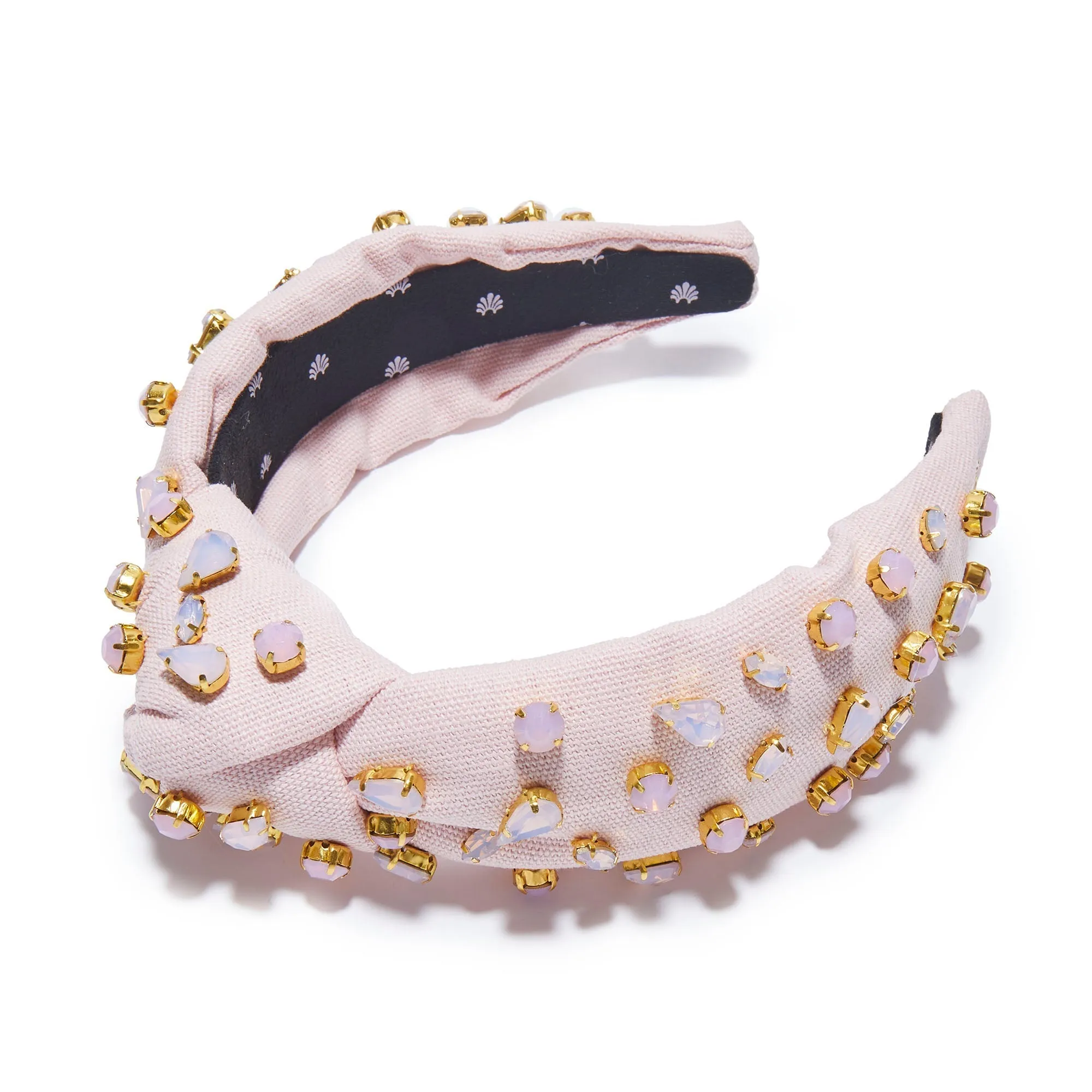 ROSEWATER MIXED CRYSTAL WOVEN KNOTTED HEADBAND sold by Lele Sadoughi