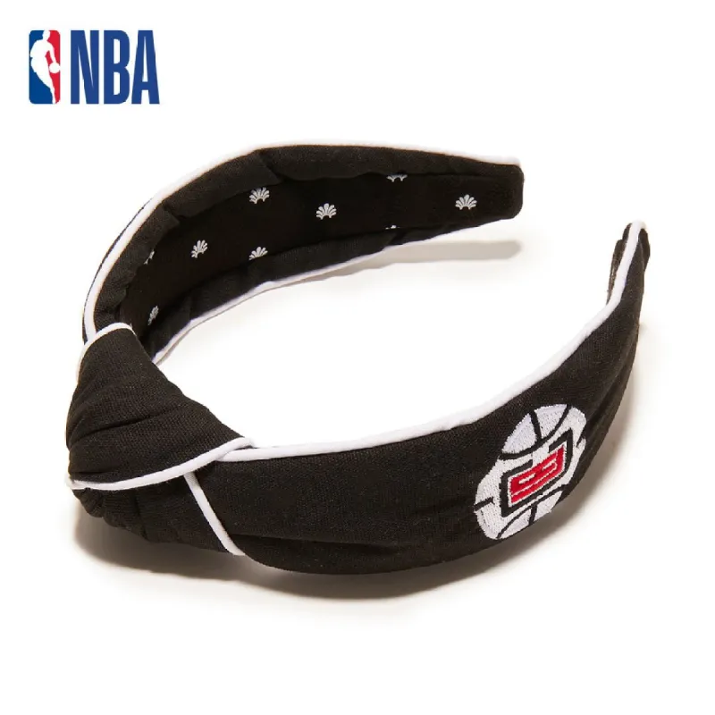 LA CLIPPERS LELE SADOUGHI / NBA JET EMBROIDERED KNOTTED HEADBAND sold by Lele Sadoughi
