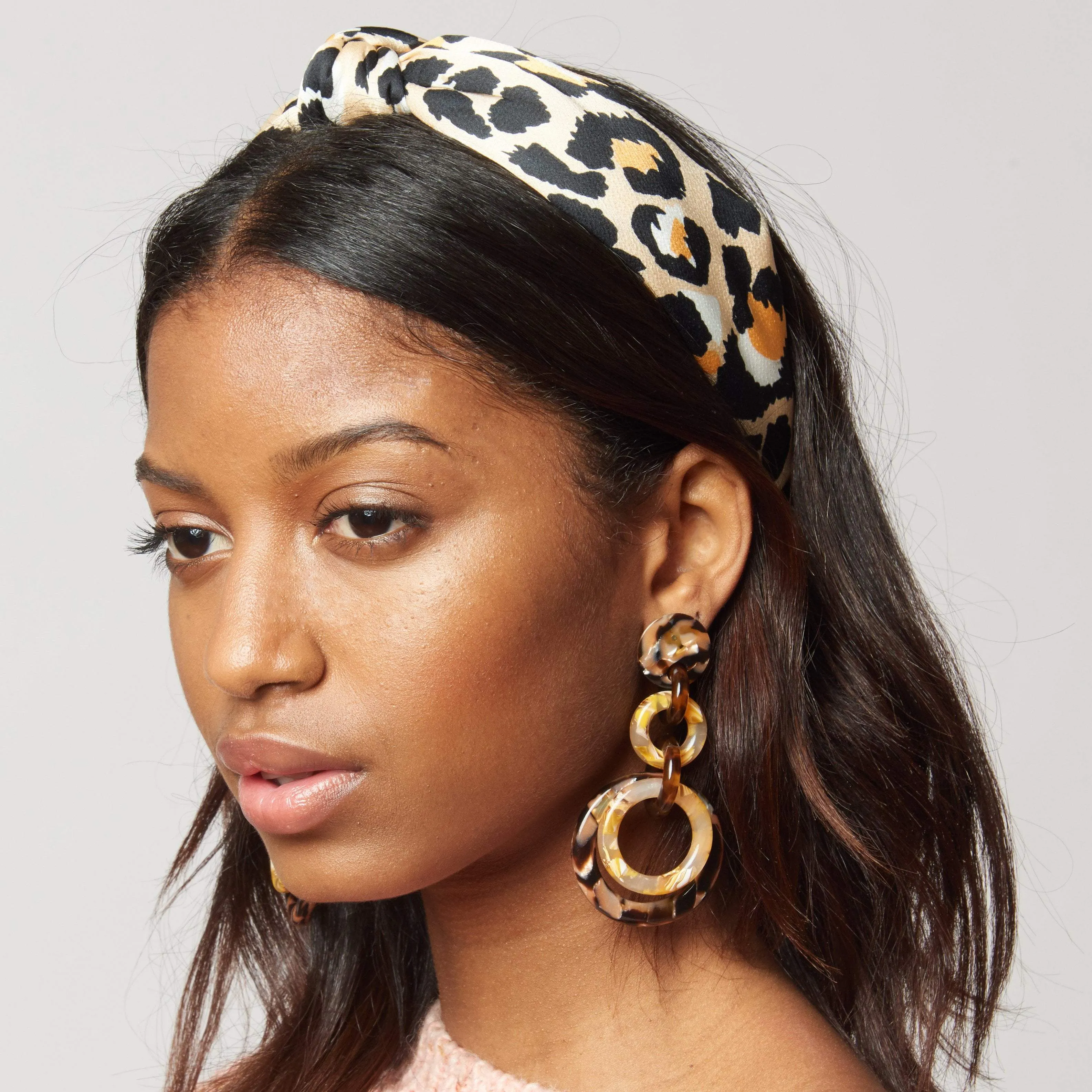 SILK LEOPARD PRINT HEADBAND sold by Lele Sadoughi product image thumbnail 3