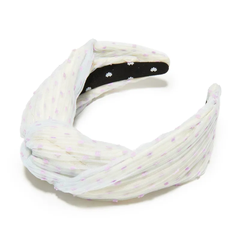 WISTERIA SWISS DOT GRETA HEADBAND sold by Lele Sadoughi