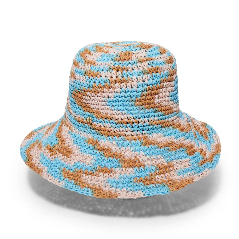 AIR RAFFIA SWIRL BUCKET HAT sold by Lele Sadoughi