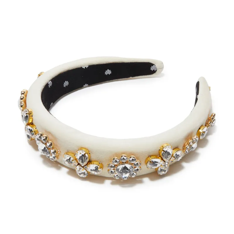 IVORY SWAROVSKI® CRYSTAL MEDALLION ALICE HEADBAND sold by Lele Sadoughi