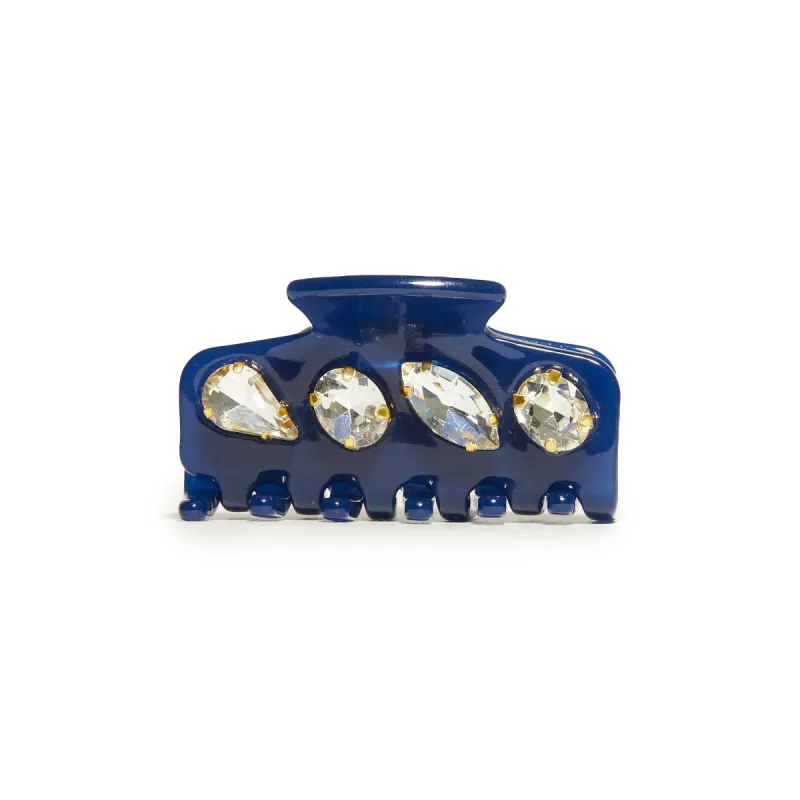 COBALT MINI CRYSTAL CLAW CLIP sold by Lele Sadoughi
