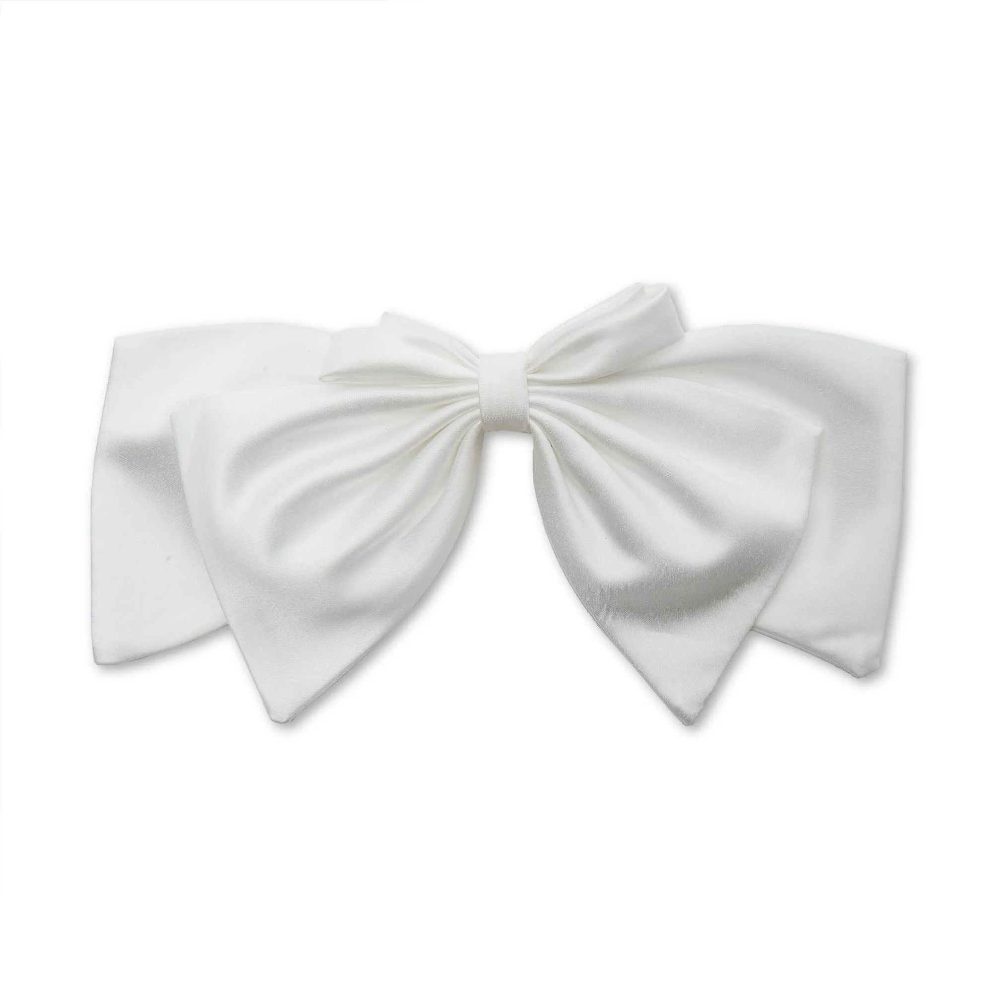 PORCELIN ELIZABETH SILK BOW BARRETTE sold by Lele Sadoughi