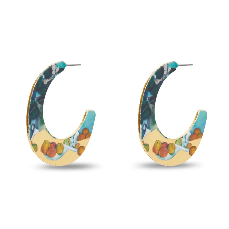 GOLD THE MET X LELE CEZANNE ARCHER ROUND HOOP EARRINGS sold by Lele Sadoughi