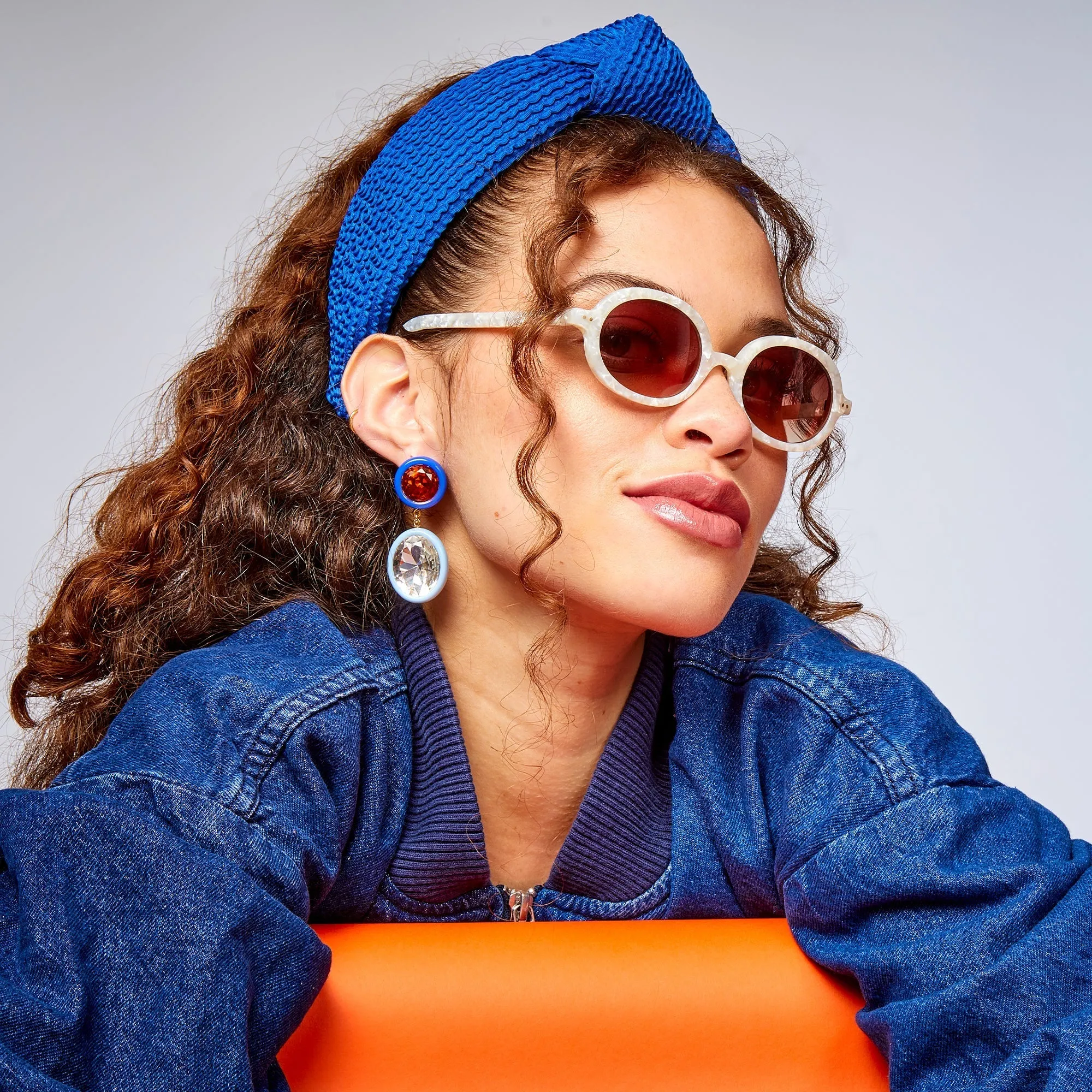 COBALT SWIMMER KNOTTED HEADBAND sold by Lele Sadoughi product image thumbnail 2