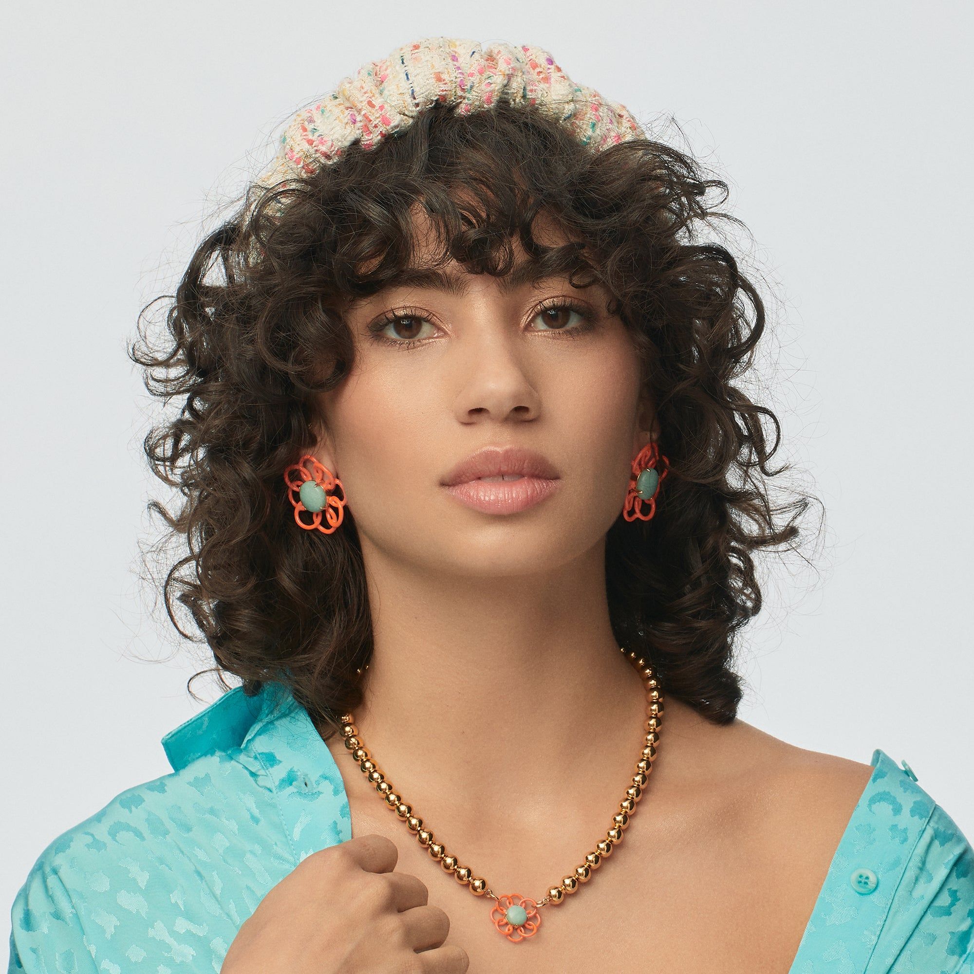 TAFFY RAINBOW TWEED KELLY HEADBAND sold by Lele Sadoughi product image thumbnail 4