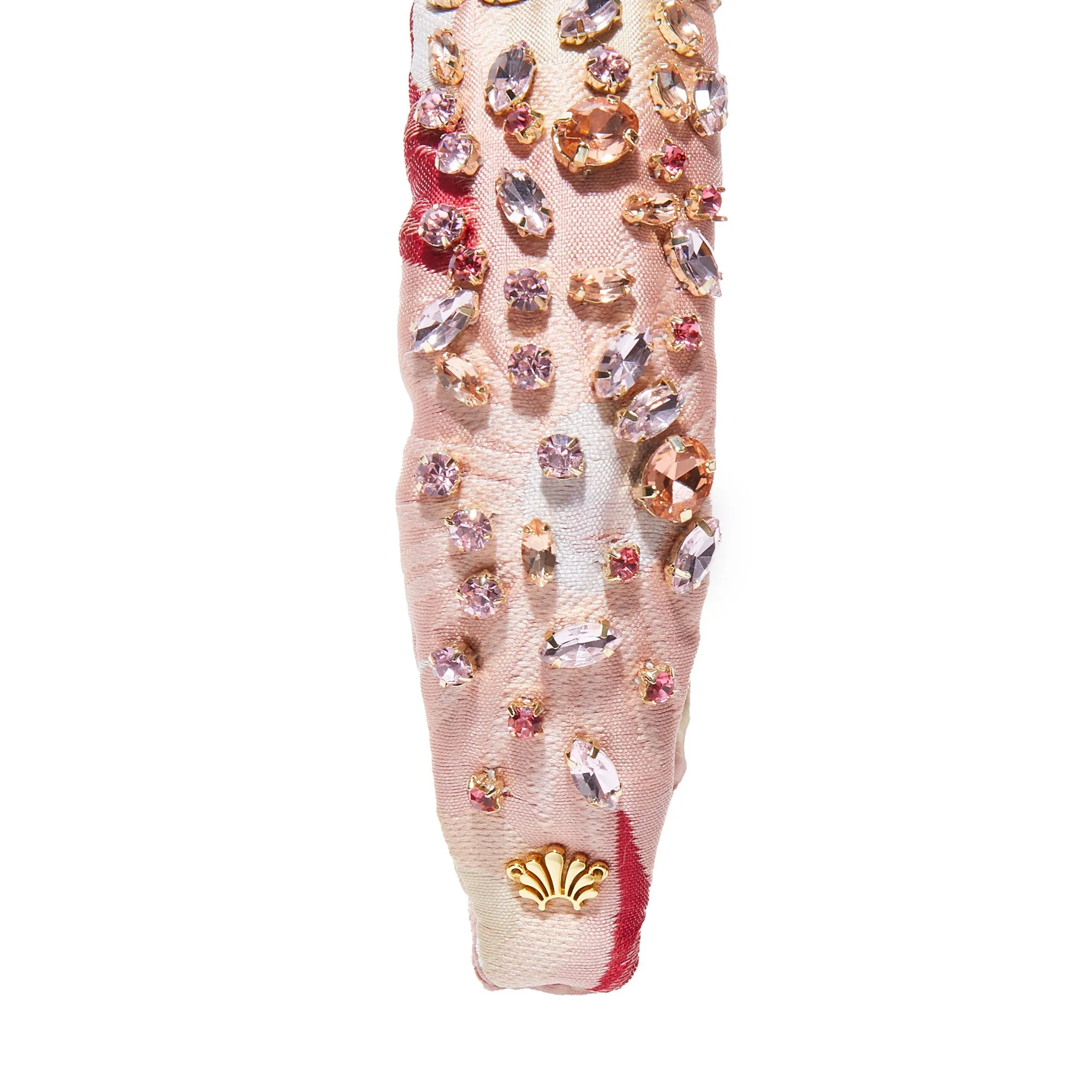 ROSE FLORAL SLIM KNOTTED EMBELLISHED HEADBAND sold by Lele Sadoughi product image thumbnail 2