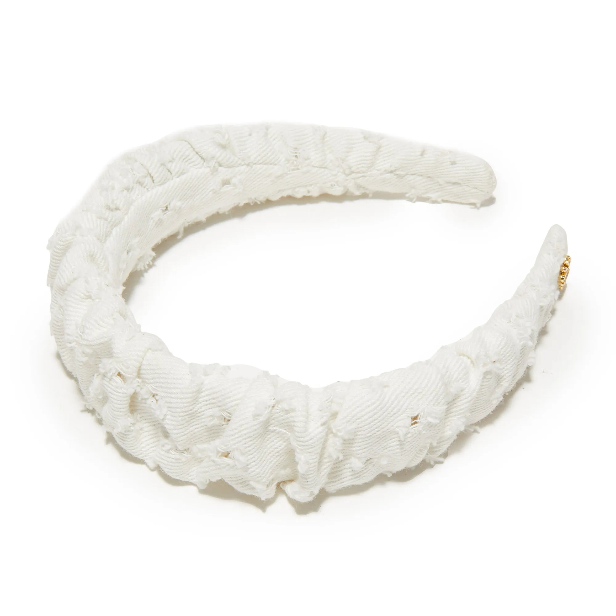 CHALK DISTRESSED DENIM KELLY HEADBAND sold by Lele Sadoughi