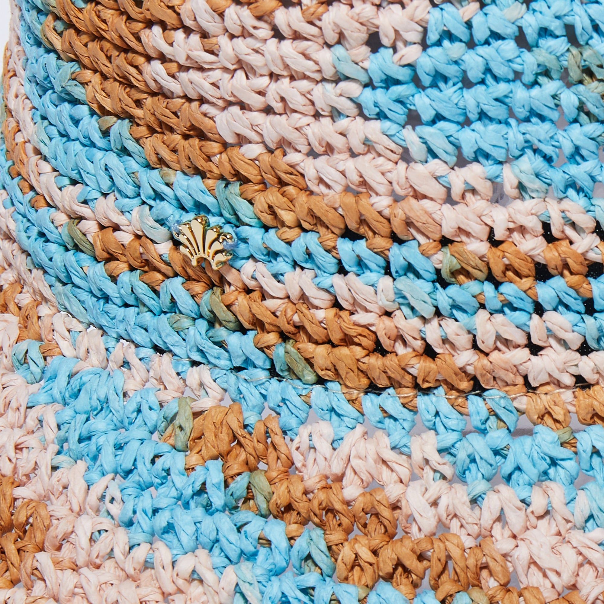 AIR RAFFIA SWIRL BUCKET HAT sold by Lele Sadoughi product image thumbnail 3