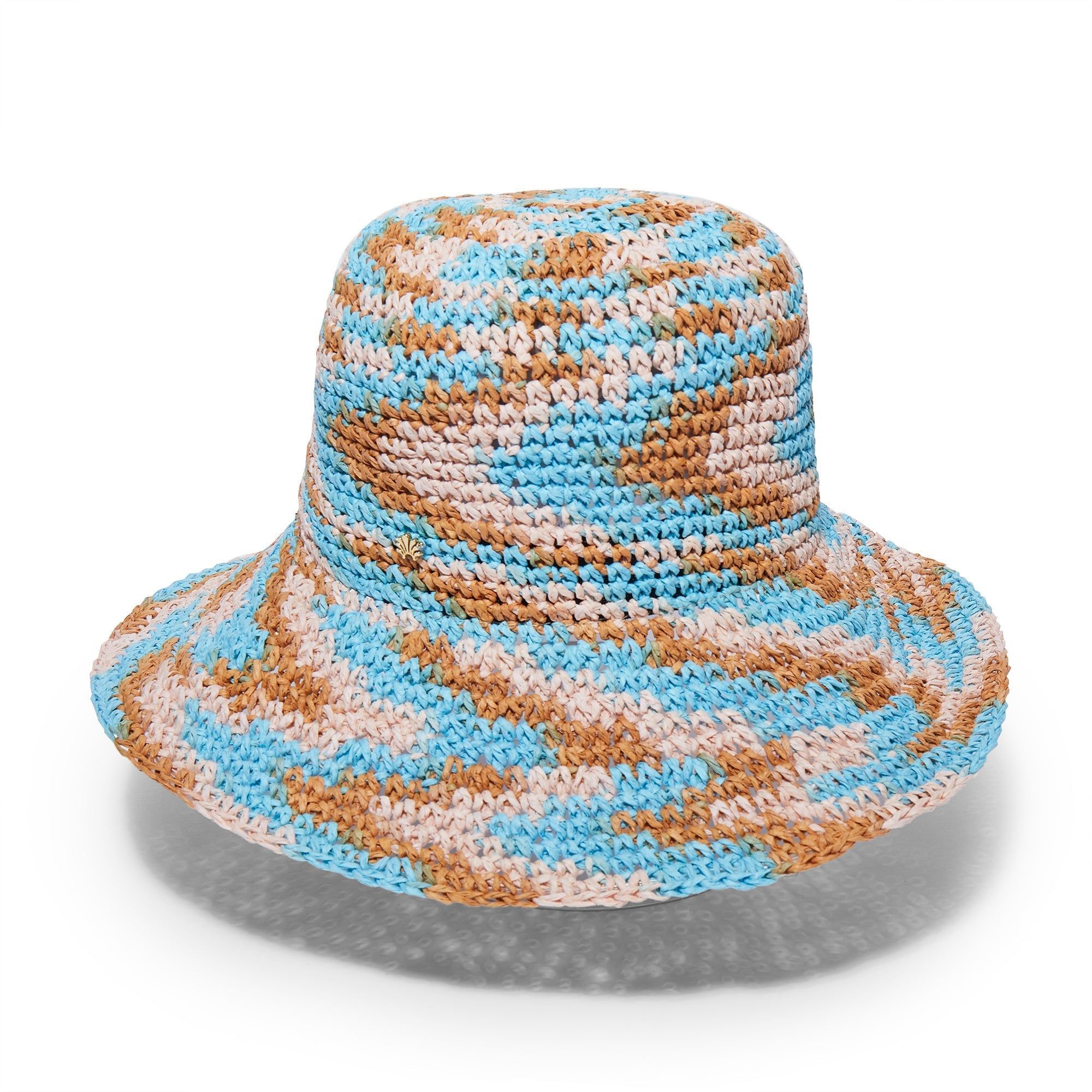 AIR RAFFIA SWIRL BUCKET HAT sold by Lele Sadoughi