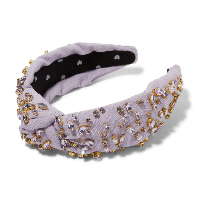 WISTERIA MIXED CRYSTAL WOVEN KNOTTED HEADBAND sold by Lele Sadoughi