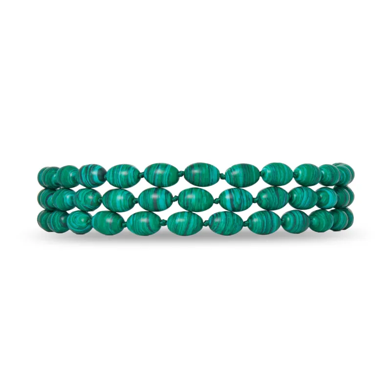 MALACHITE DIANA TRIPLE ROW CHOKER sold by Lele Sadoughi
