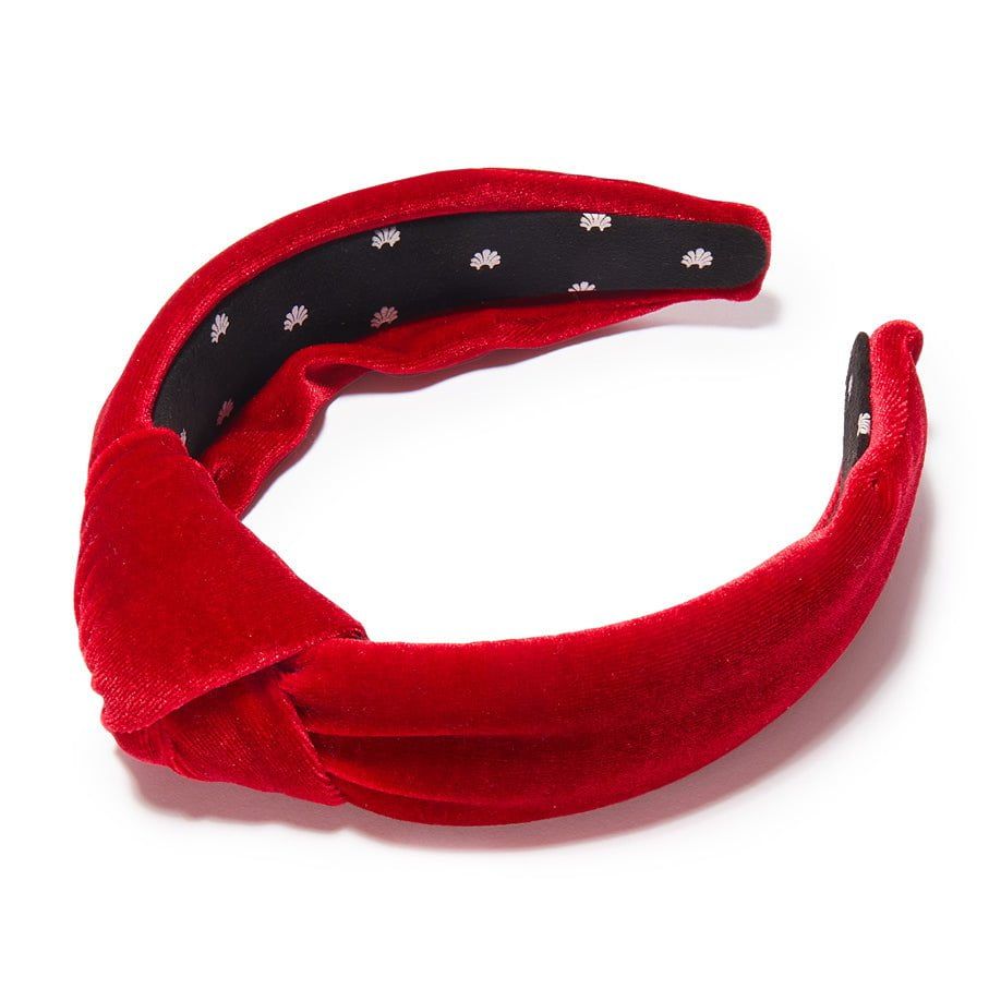 CHERRY RED VELVET HEADBAND sold by Lele Sadoughi