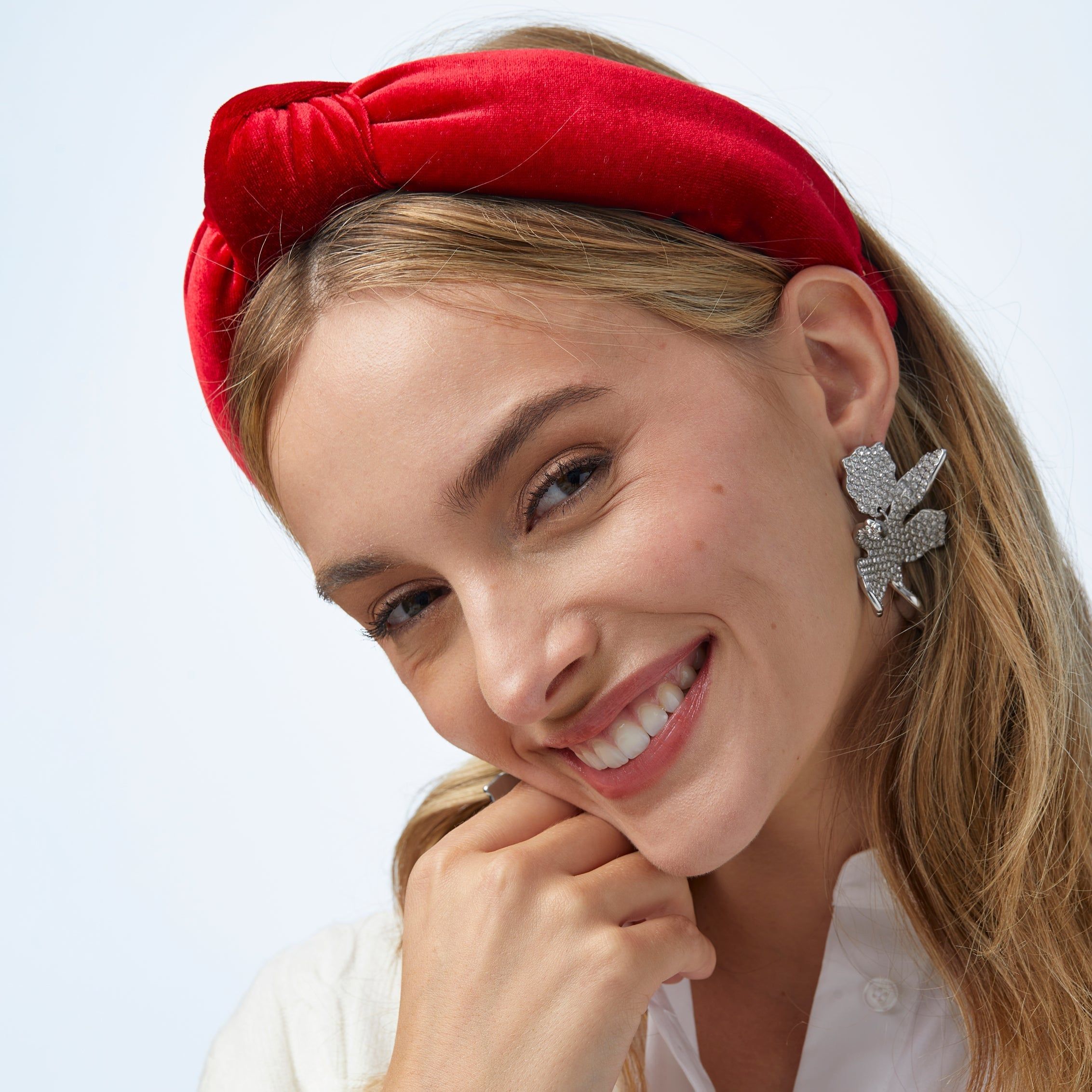 CHERRY RED VELVET HEADBAND sold by Lele Sadoughi product image thumbnail 2