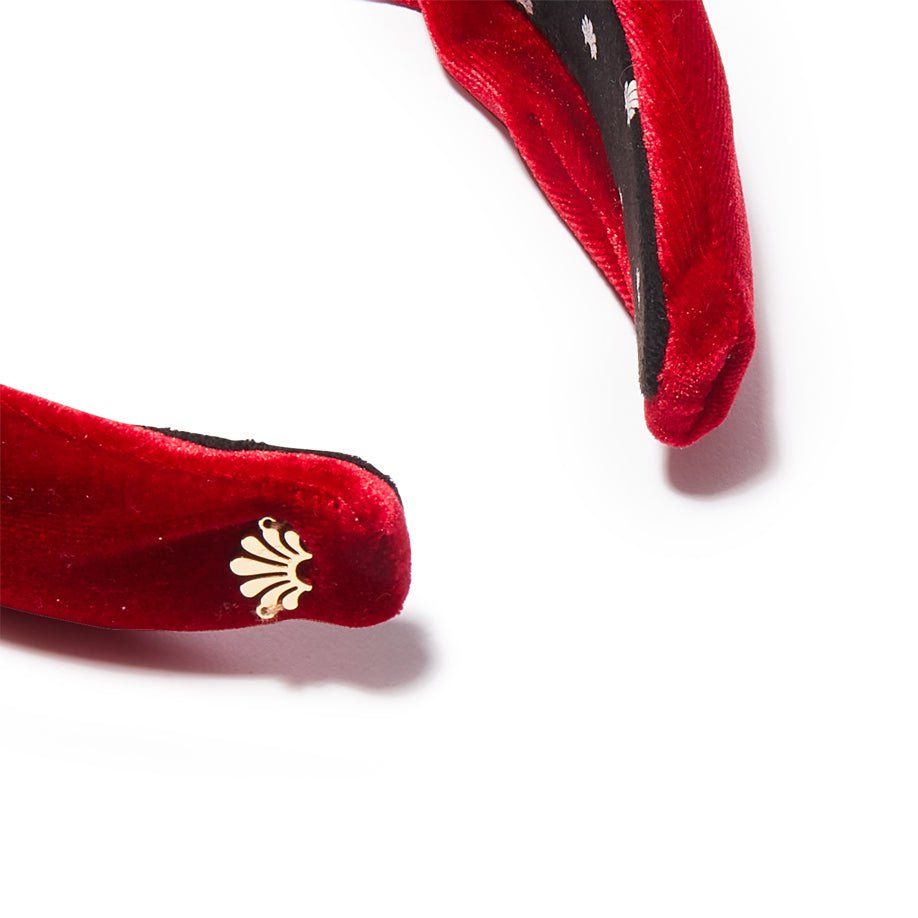 CHERRY RED VELVET HEADBAND sold by Lele Sadoughi product image thumbnail 3
