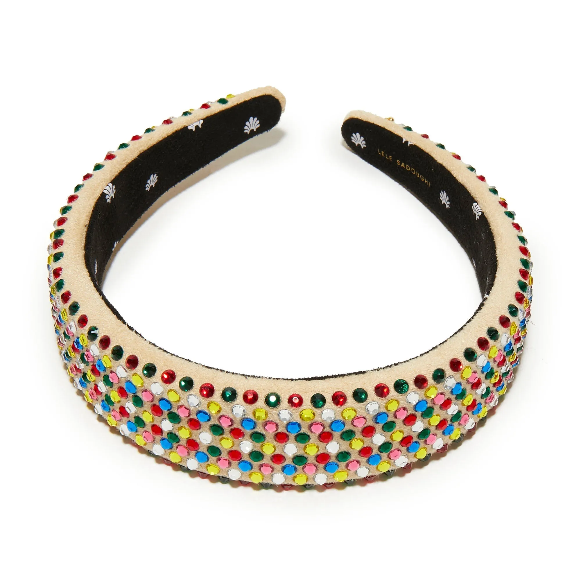 SAND RAINBOW CRYSTAL ALICE HEADBAND sold by Lele Sadoughi product image thumbnail 5