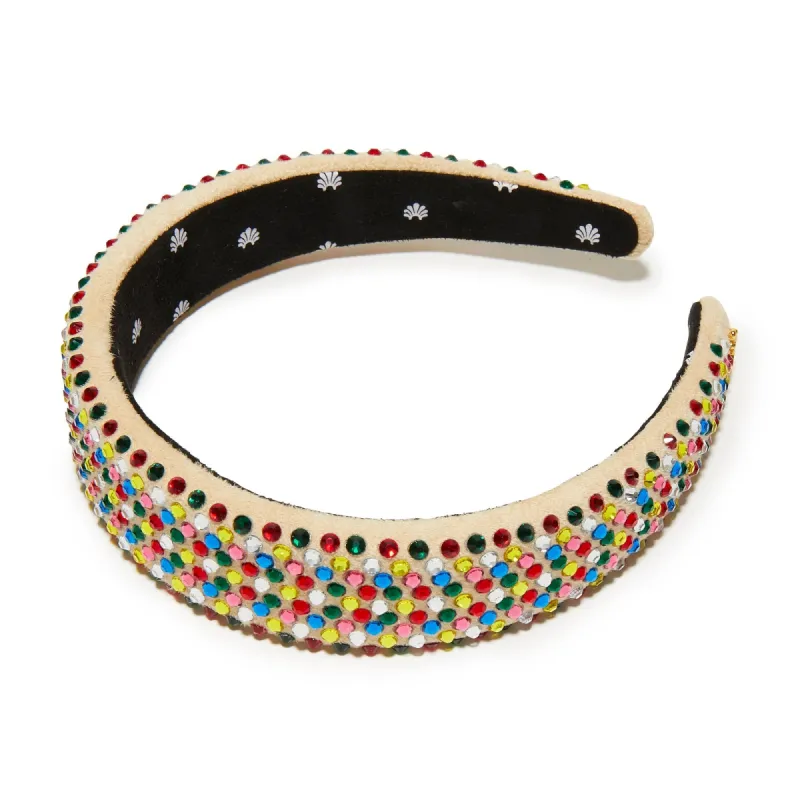 SAND RAINBOW CRYSTAL ALICE HEADBAND sold by Lele Sadoughi
