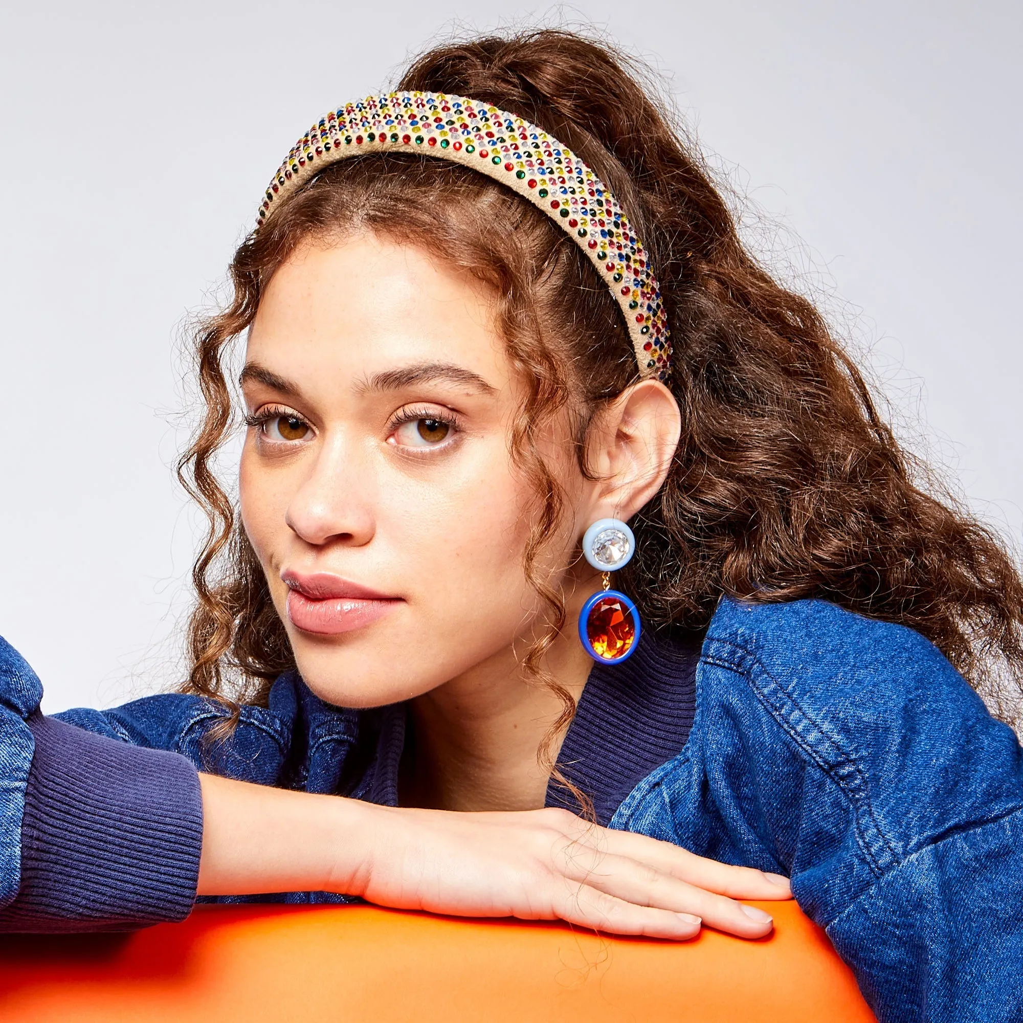 SAND RAINBOW CRYSTAL ALICE HEADBAND sold by Lele Sadoughi product image thumbnail 2