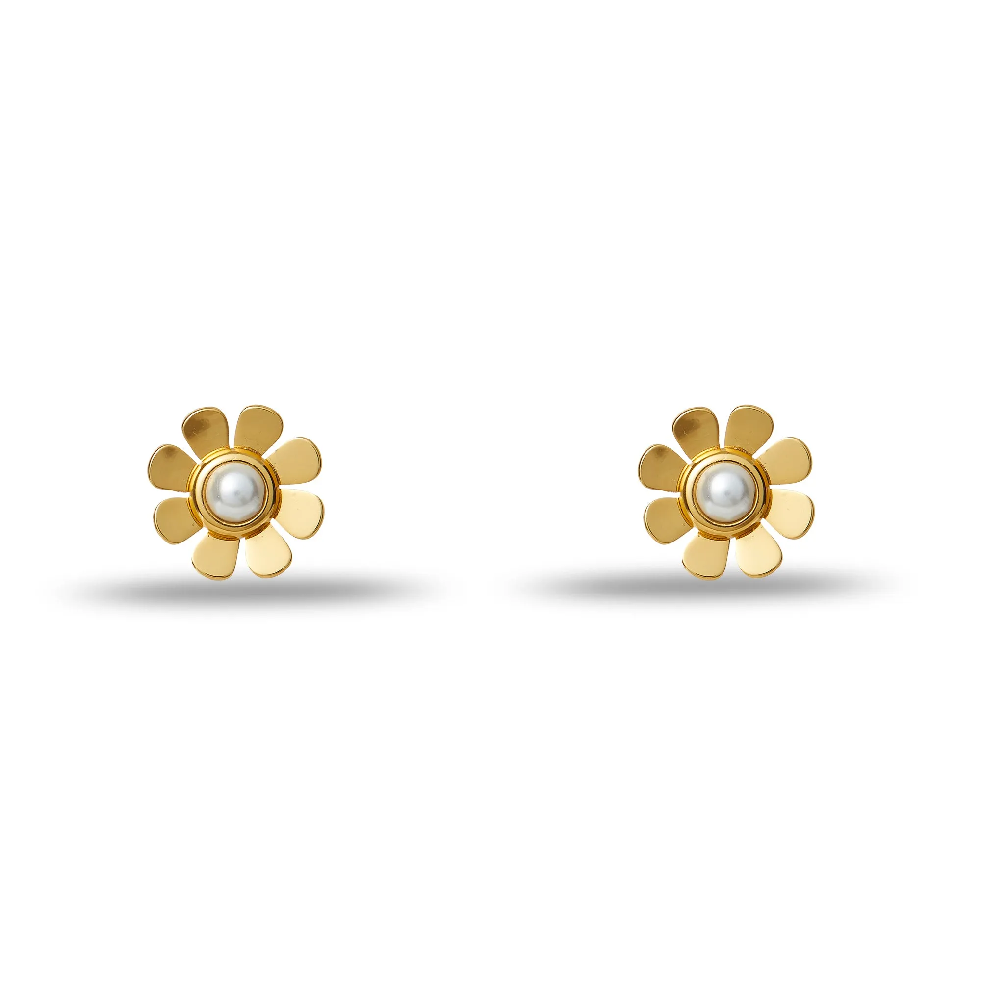 GOLD DAISY STUD EARRINGS sold by Lele Sadoughi