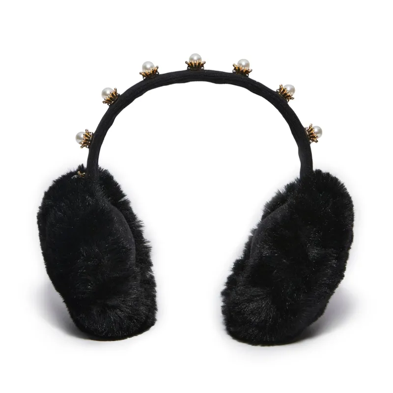 JET PEARL STARBURST EARMUFFS sold by Lele Sadoughi
