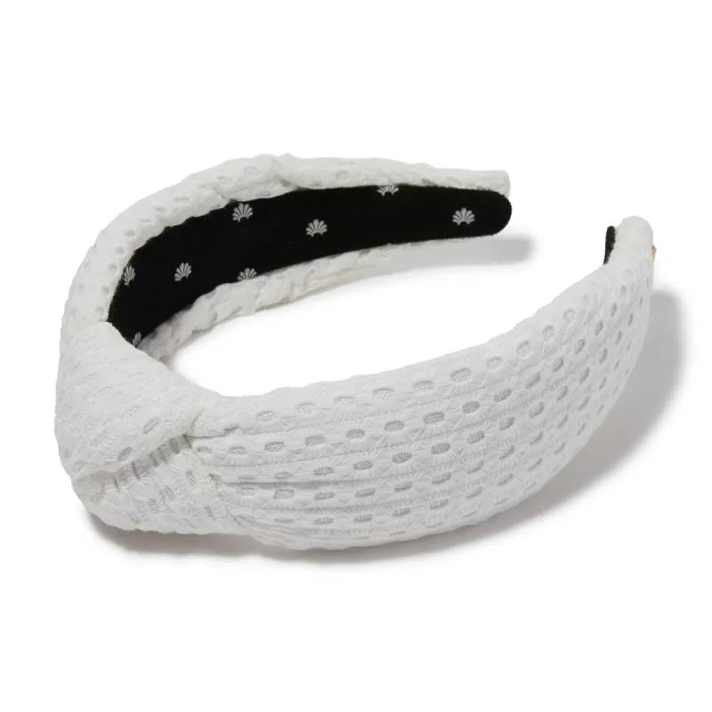 BIANCA EYELET KNOTTED HEADBAND sold by Lele Sadoughi