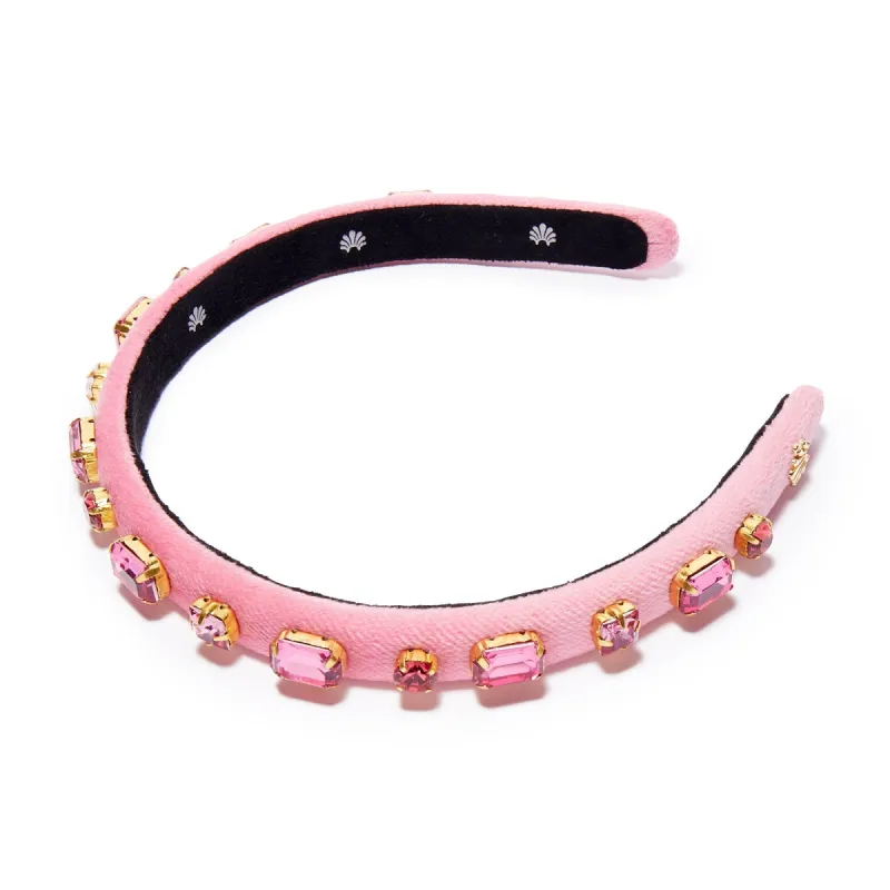OCTOBER TOURMALINE RECTANGLE CRYSTAL VELVET GIGI HEADBAND sold by Lele Sadoughi
