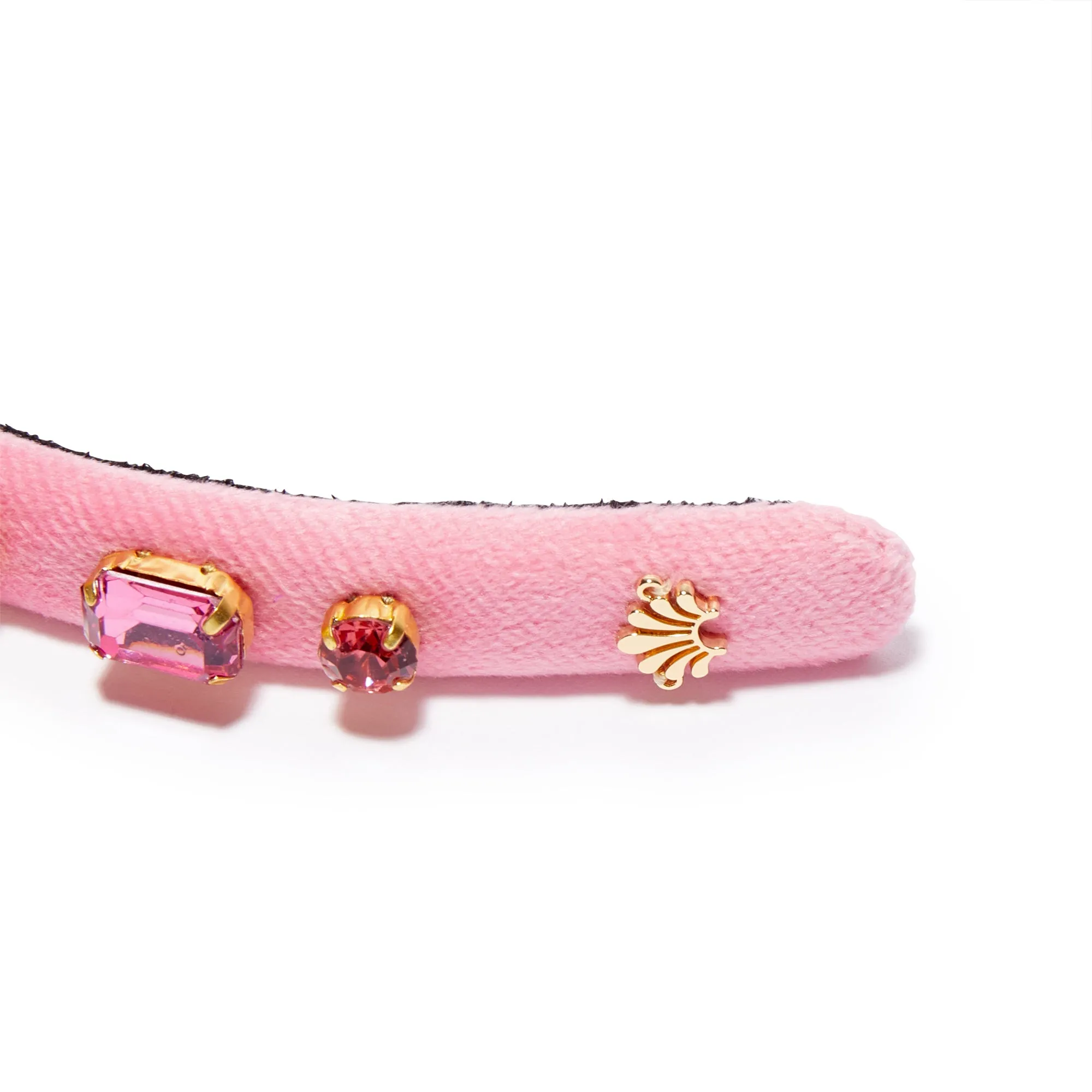 OCTOBER TOURMALINE RECTANGLE CRYSTAL VELVET GIGI HEADBAND sold by Lele Sadoughi product image thumbnail 3