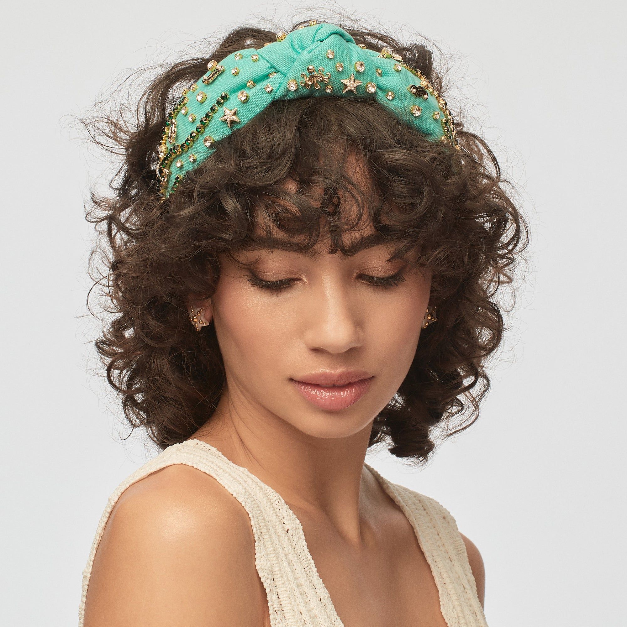 LAGOON SEA LIFE CRYSTAL KNOTTED HEADBAND sold by Lele Sadoughi product image thumbnail 2
