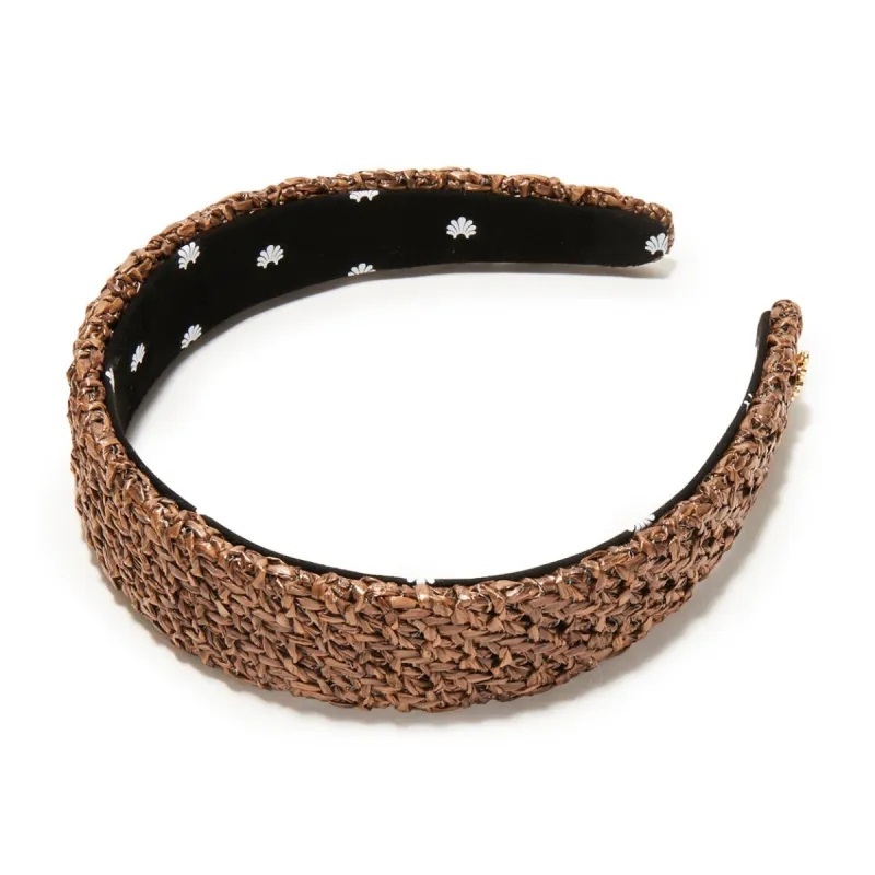CHOCOLATE RAFFIA BESSETTE HEADBAND sold by Lele Sadoughi