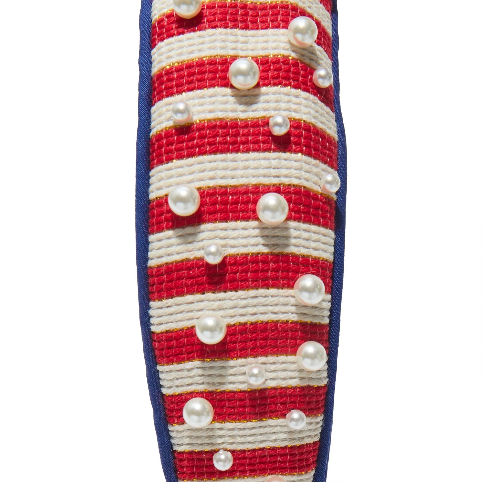 MULTI STRIPE PEARL SLIM KNOTTED HEADBAND sold by Lele Sadoughi product image thumbnail 5