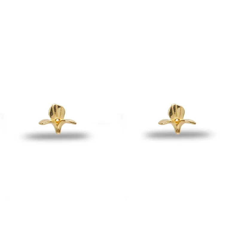 GOLD TRILLIUM STUD EARRINGS sold by Lele Sadoughi