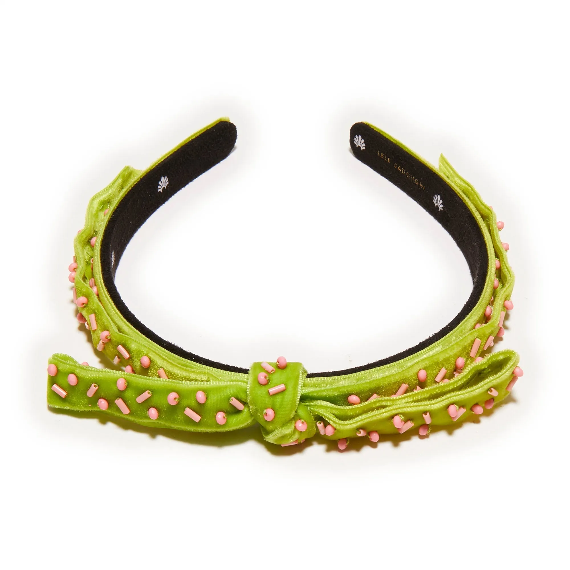 PARAKEET EMBELLISHED BARDOT SLIM RIBBON HEADBAND sold by Lele Sadoughi product image thumbnail 5