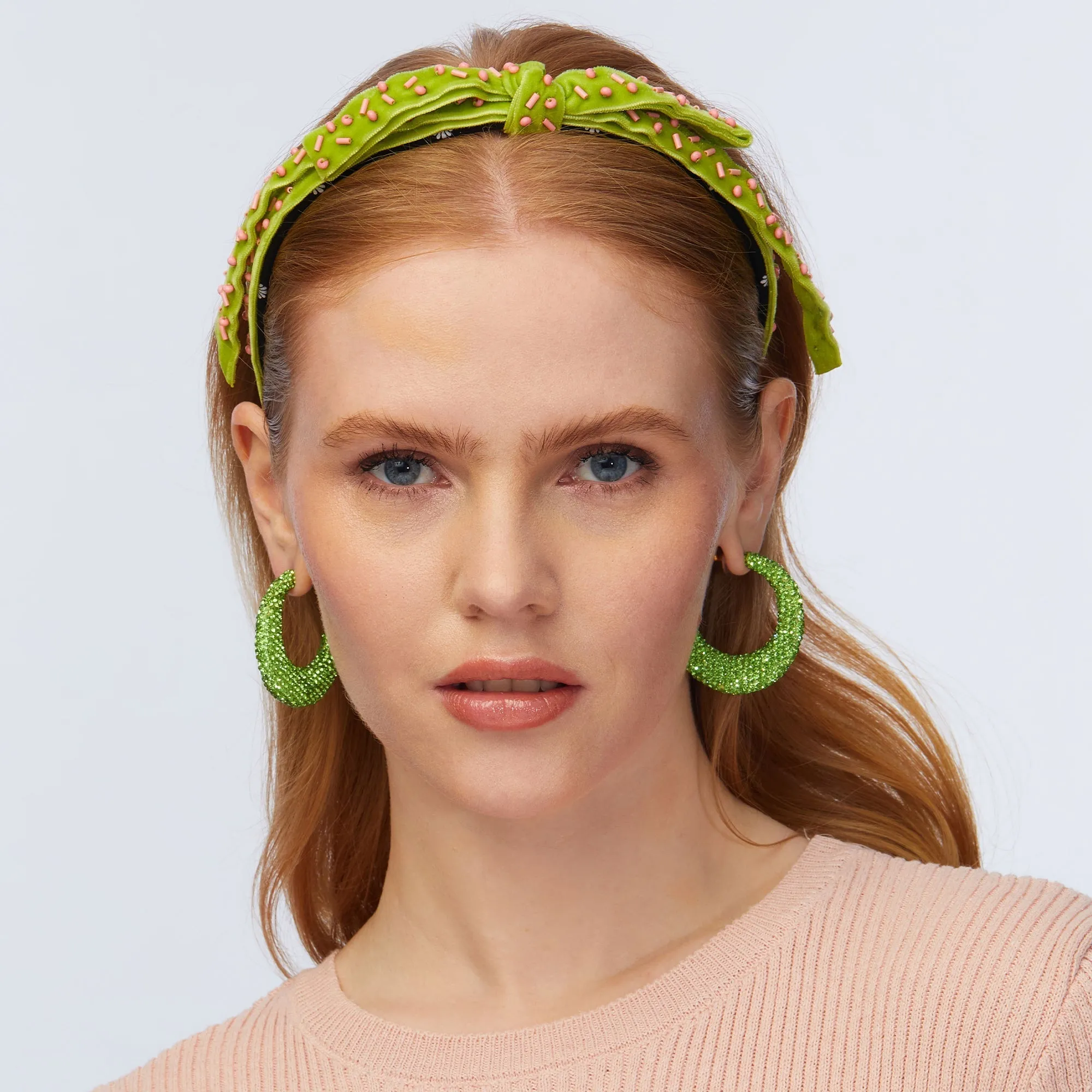 PARAKEET EMBELLISHED BARDOT SLIM RIBBON HEADBAND sold by Lele Sadoughi product image thumbnail 2