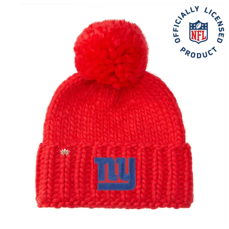 NEW YORK GIANTS LELE SADOUGHI X NFL RED LOGO BEANIE sold by Lele Sadoughi