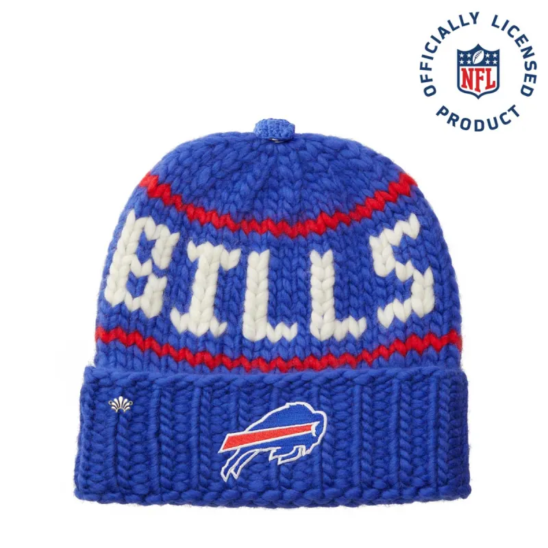 BUFFALO BILLS LELE SADOUGHI X NFL ROYAL BLUE BEANIE sold by Lele Sadoughi