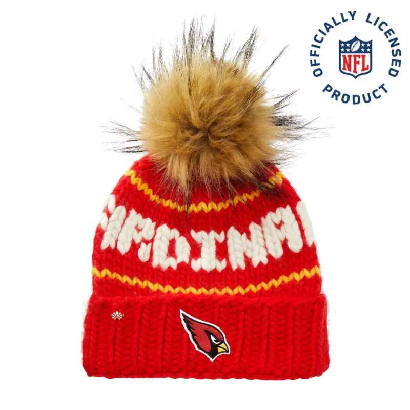 ARIZONA CARDINALS LELE SADOUGHI X NFL RED BEANIE FAUX FUR POM sold by Lele Sadoughi