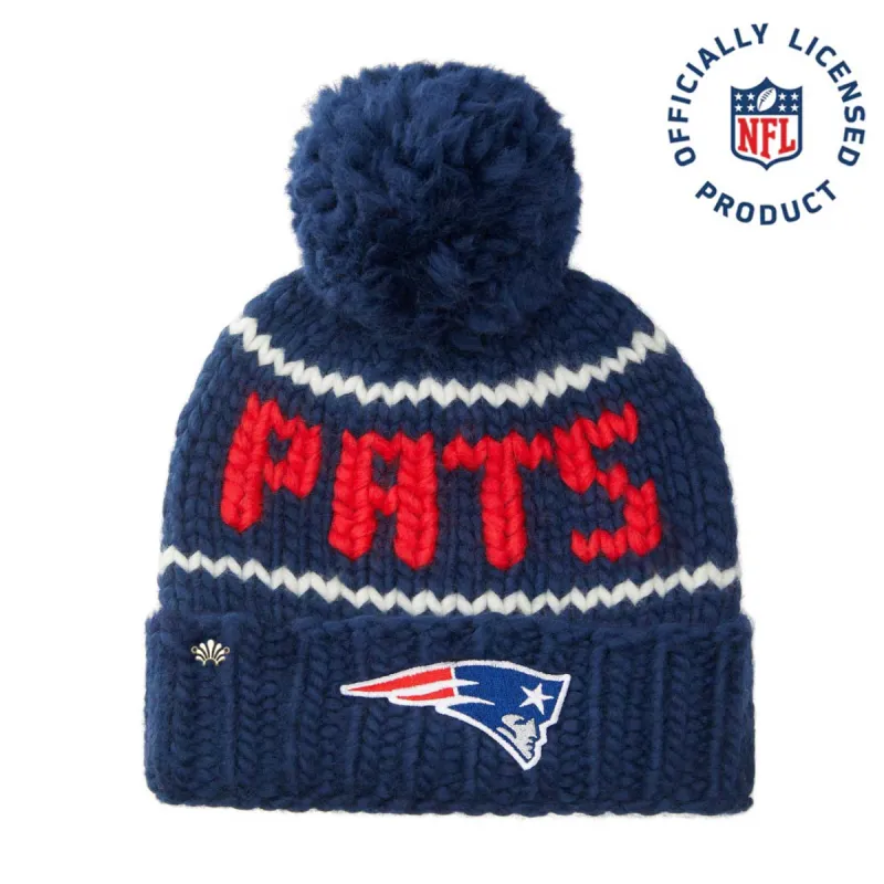 NEW ENGLAND PATRIOTS LELE SADOUGHI X NFL NAVY BEANIE YARN POM sold by Lele Sadoughi