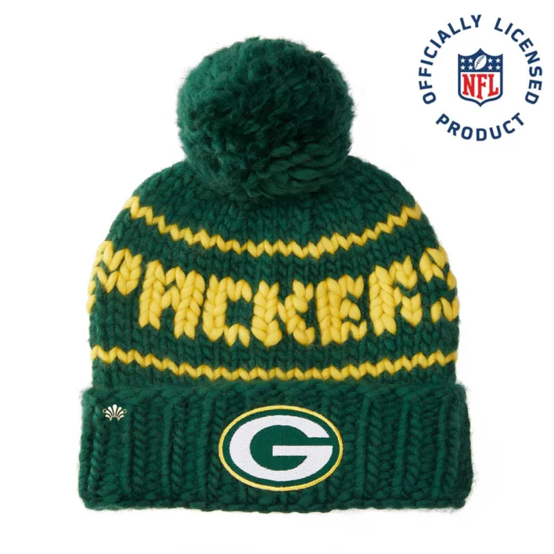 GREEN BAY PACKERS LELE X NFL FOREST GREEN BEANIE YARN POM sold by Lele Sadoughi