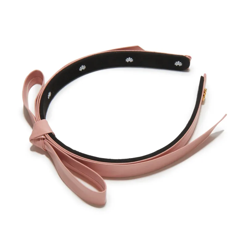 BLUSH BARDOT FAUX LEATHER HEADBAND sold by Lele Sadoughi