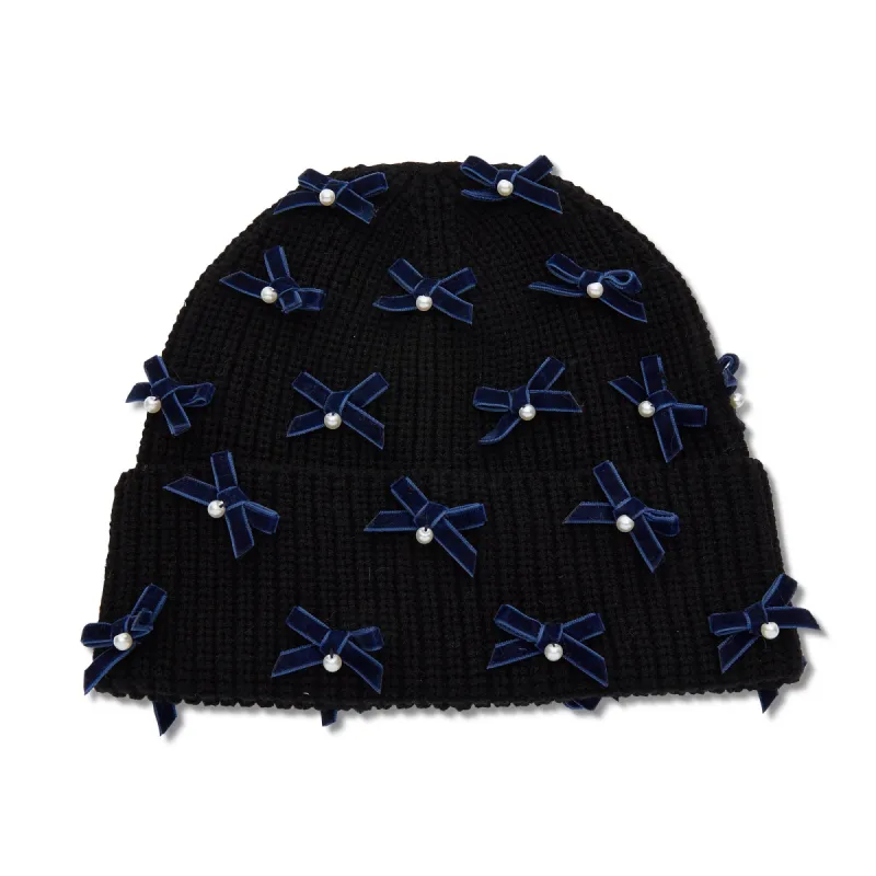 JET BOW EMBELLISHED BEANIE sold by Lele Sadoughi