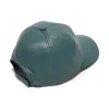 CHARCOAL FAUX LEATHER BASEBALL CAP sold by Lele Sadoughi
