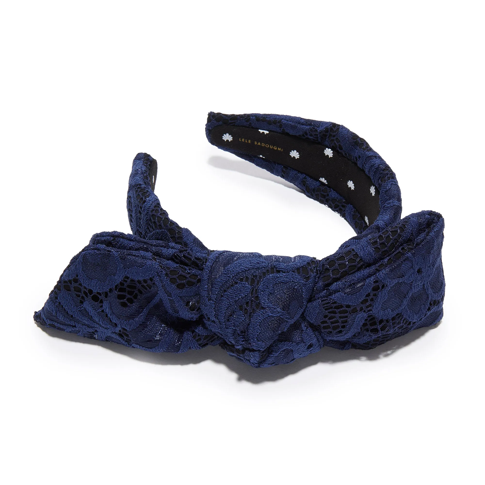 MIDNIGHT LACE PRINTED HOLLY HEADBAND sold by Lele Sadoughi product image thumbnail 3